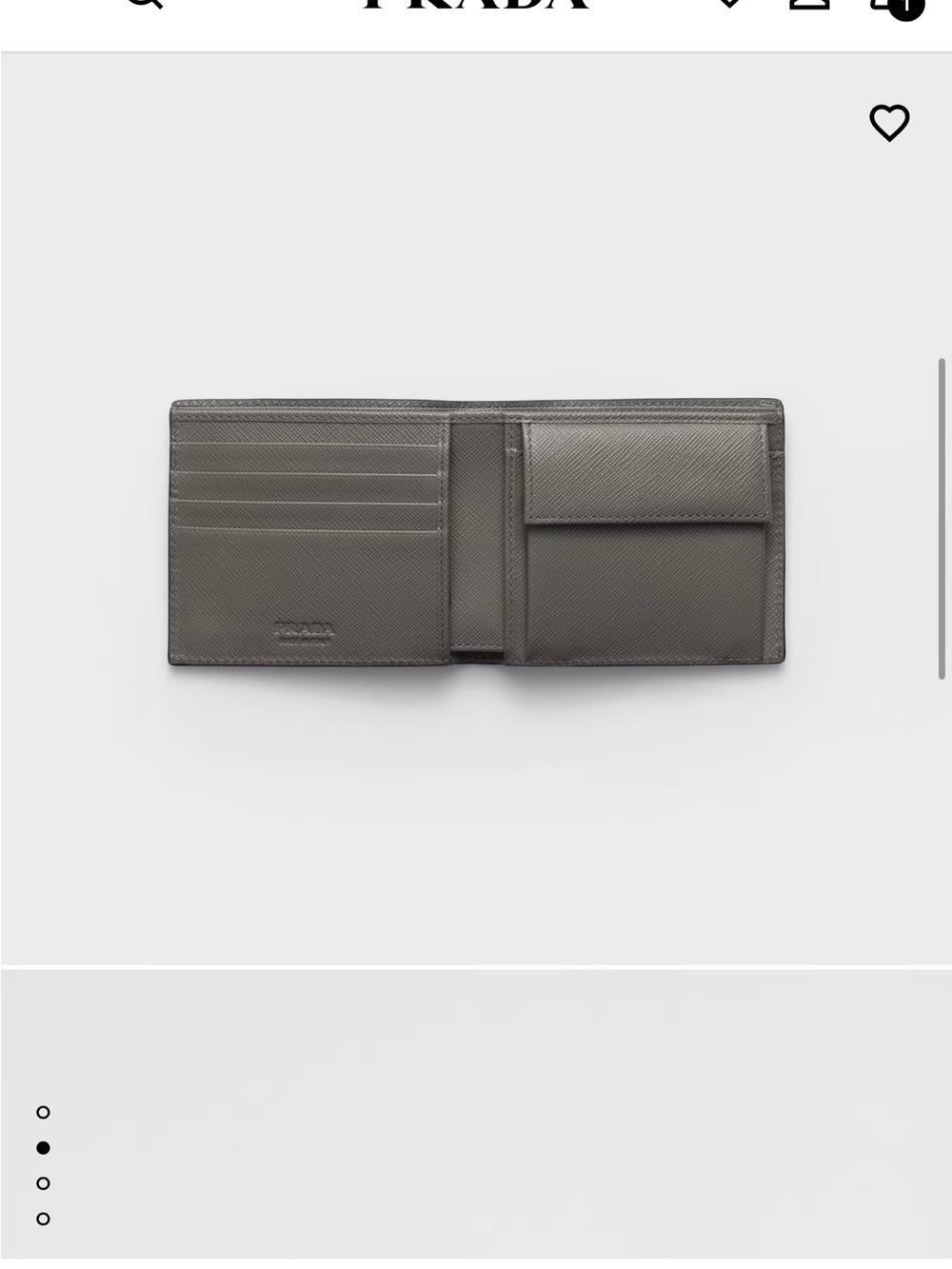 Prada men’s Saffiano leather wallet w/coin purse - Picture 10 of 10